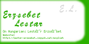 erzsebet lestar business card